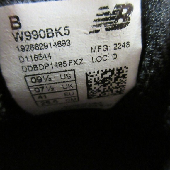 New Balance Womens 990v5 Sneaker Shoes size 9.5 B Black Suede w990bk5 - Picture 11 of 12